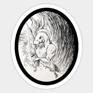 Dagon ink drawing - Lovecraftian inspired art and designs Sticker
